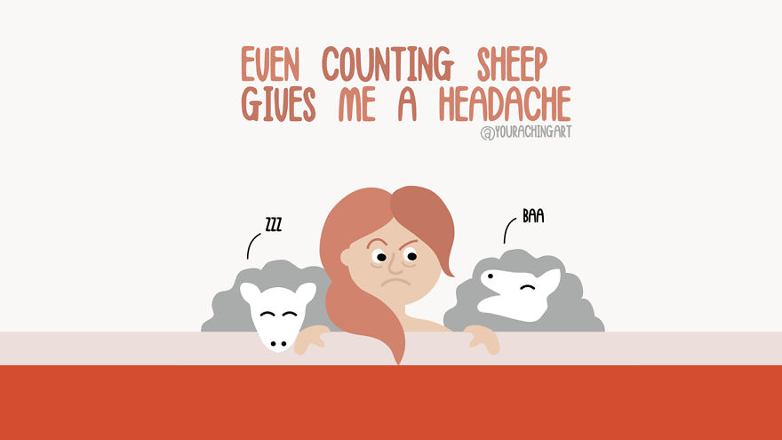 I Make Light-hearted Illustrations Showing How It Feels To Live With Chronic Fatigue, Chronic Migraine And Anxiety