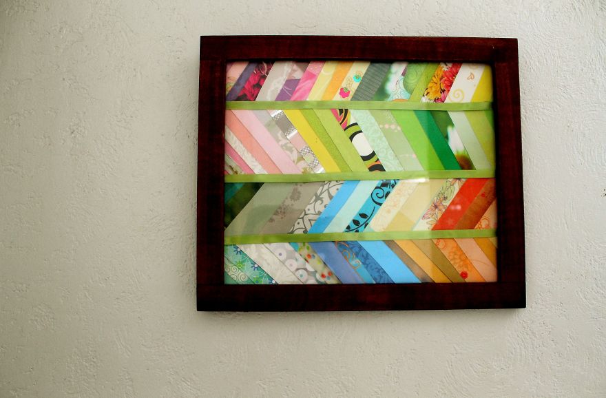 I Cut Up All Our Wedding Cards And Turned Them Into Art For Our Home