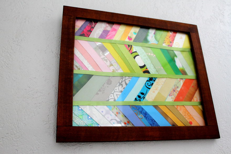 I Cut Up All Our Wedding Cards And Turned Them Into Art For Our Home I Cut Up All Our Wedding Cards And Turned Them Into Art For Our Home