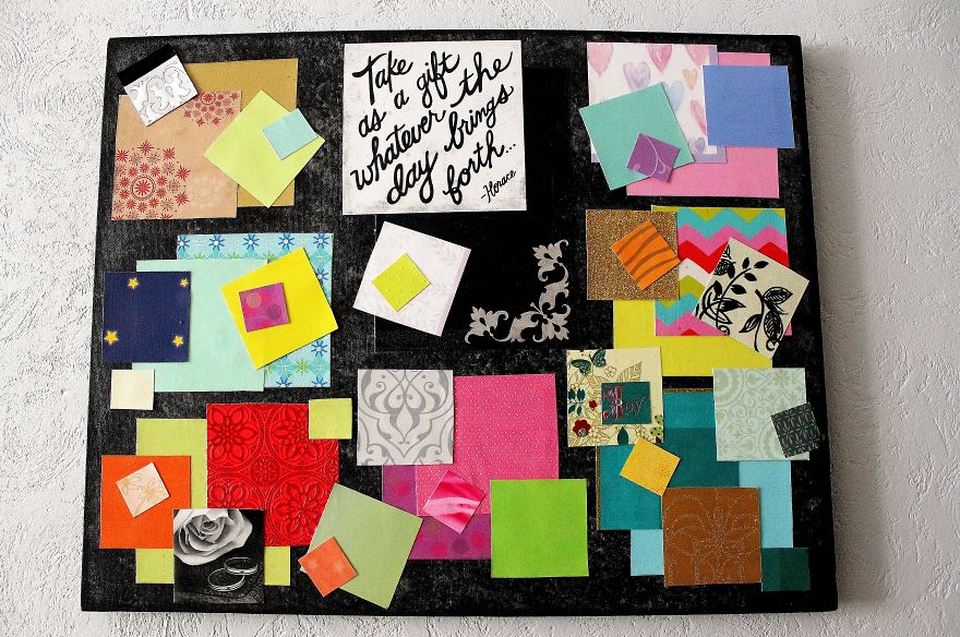 I Cut Up All Our Wedding Cards And Turned Them Into Art For Our Home