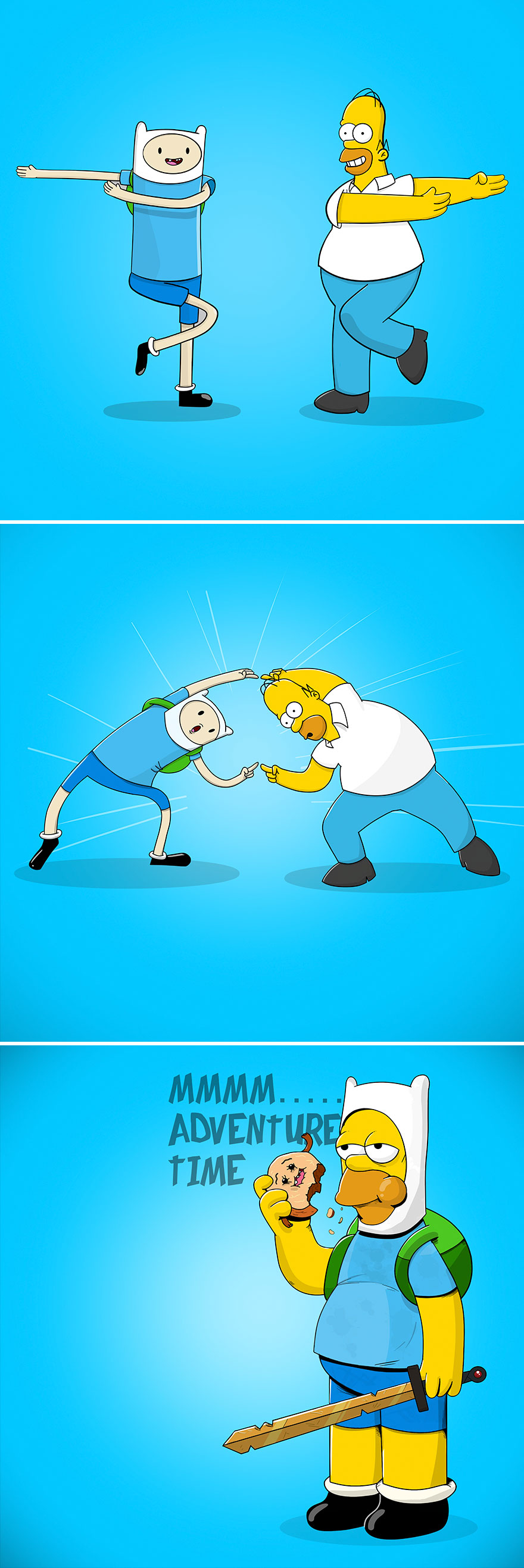 Finn + Homer Simpson