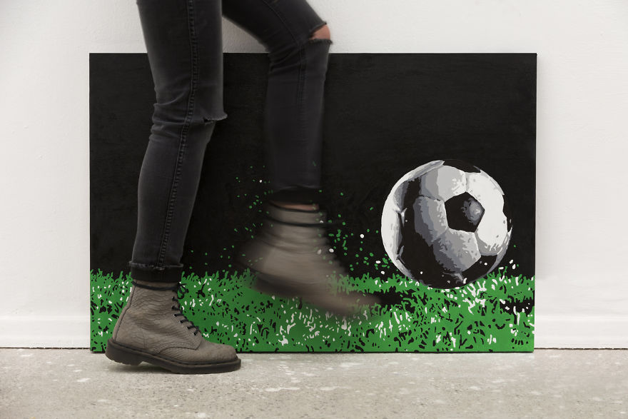 Artist Invites Viewers To Complete The Painting