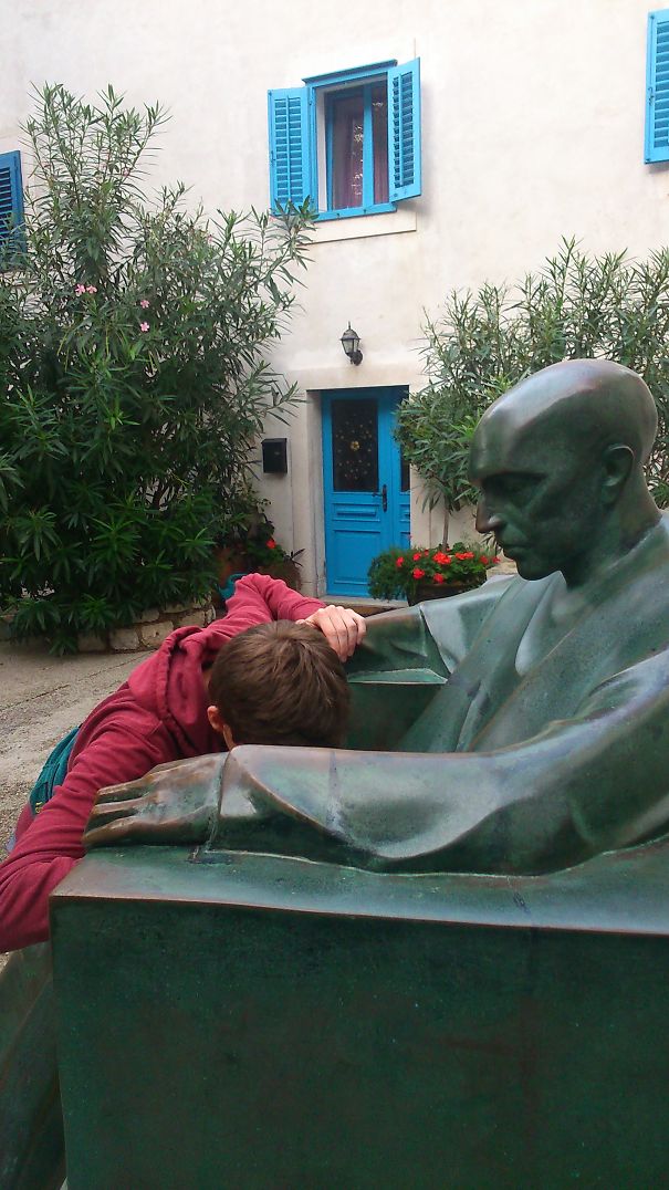 Giving Him A Quick Blowjob