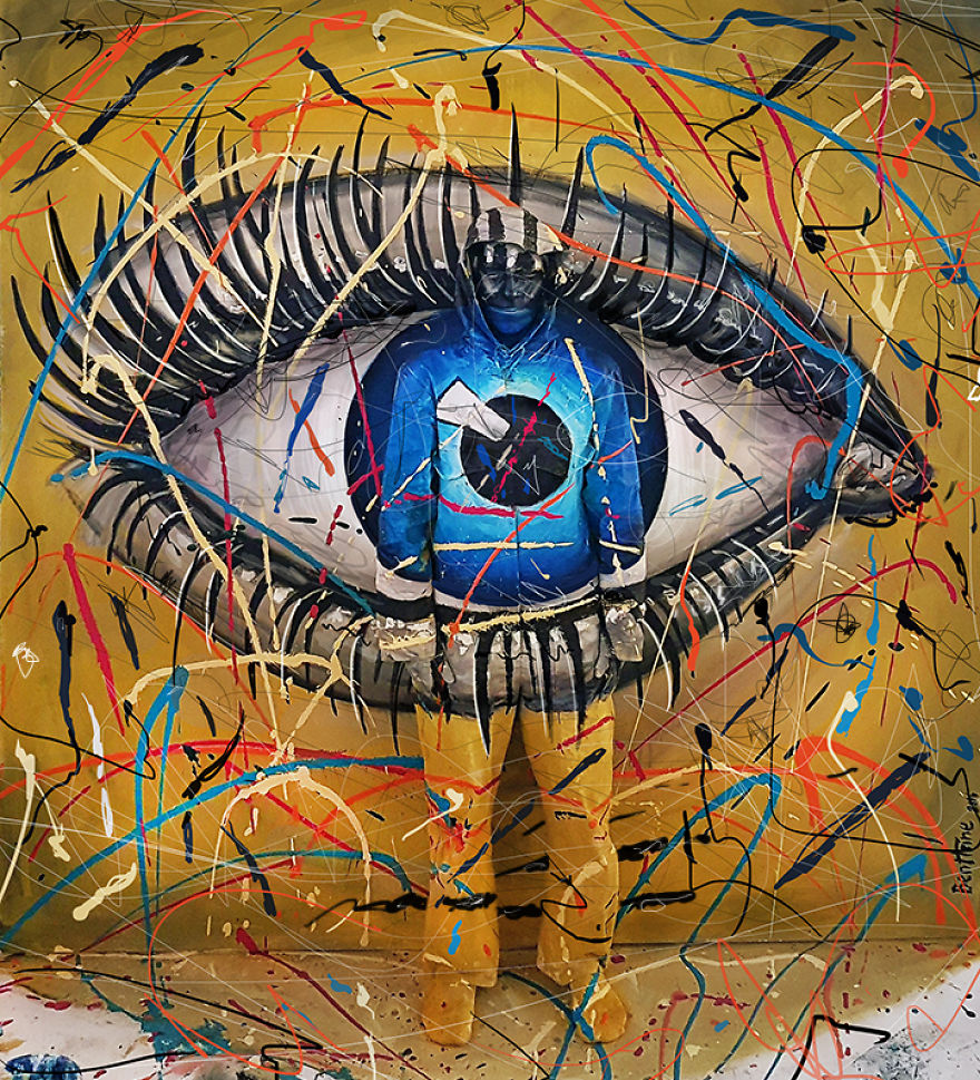 Model Disappearing In Live Paintings