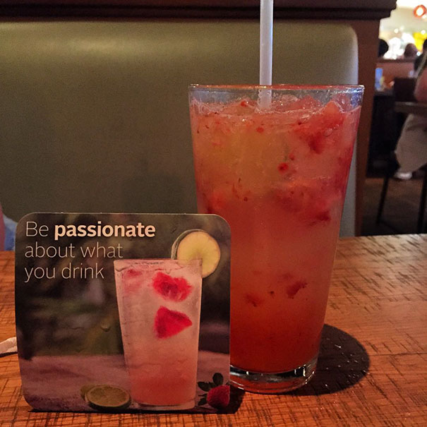 When You Order A Drink At California Kitchen From The Photo In The Menu And Then Deliver The Actual Drink