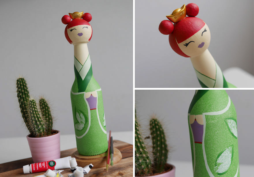 I Collected Glass Bottles And Ended Up Creating Japanese Dolls I Collected Glass Bottles And Ended Up Creating Japanese Dolls