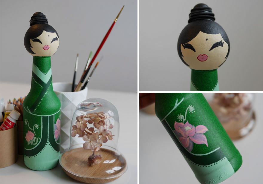 I Collected Glass Bottles And Ended Up Creating Japanese Dolls I Collected Glass Bottles And Ended Up Creating Japanese Dolls