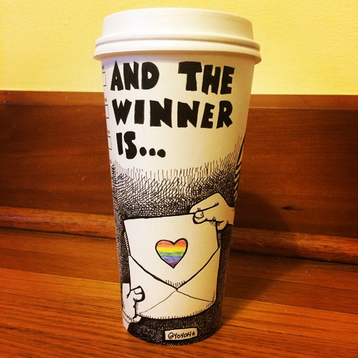 I Draw Cartoons Every Day, Sometimes On Coffee Cups
