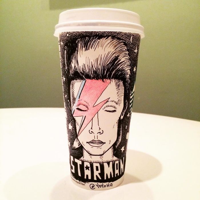 I Draw Cartoons Every Day, Sometimes On Coffee Cups