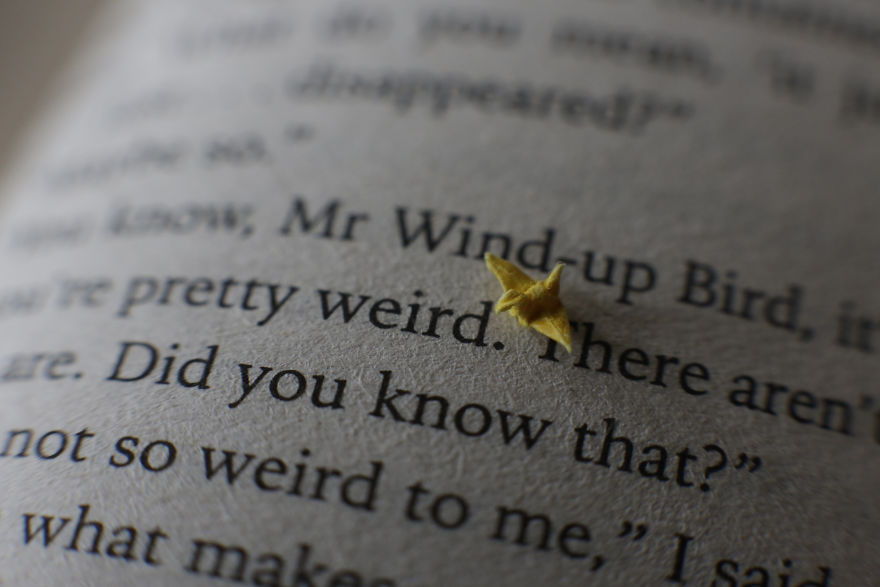 I Make Incredibly Tiny Origami Cranes That Take Me Around 45 Minutes Each