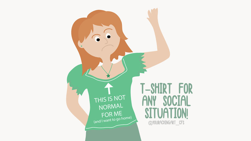 I Make Light-hearted Illustrations Showing How It Feels To Live With Chronic Fatigue, Chronic Migraine And Anxiety