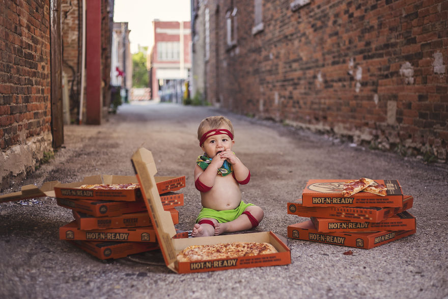 I Surprised My Husband With A TMNT Newborn Photoshoot