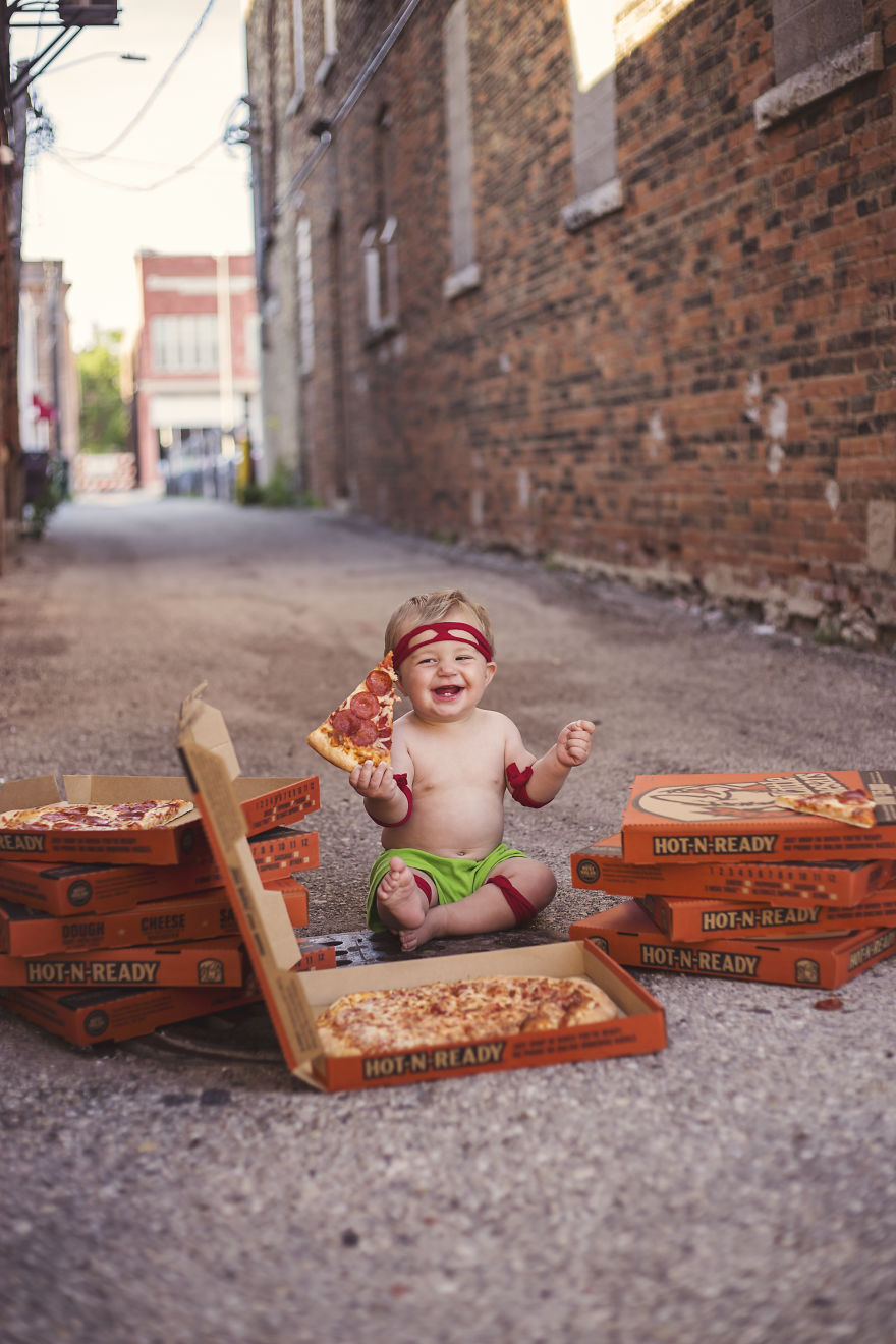 I Surprised My Husband With A TMNT Newborn Photoshoot