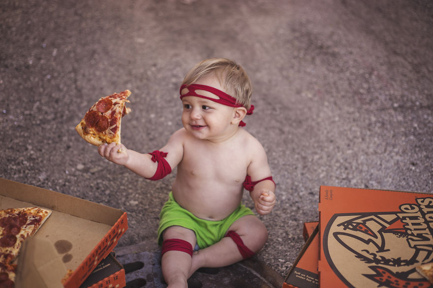 I Surprised My Husband With A TMNT Newborn Photoshoot