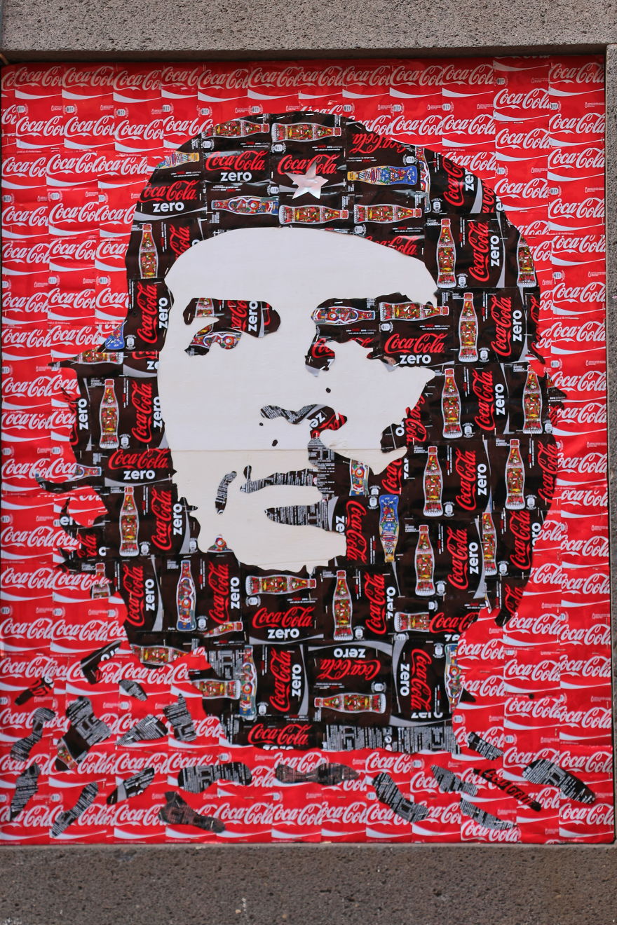 We Collected 25 000 Empty Beverage Cans From Local Bars To Create Street Art We Collected 25 000 Empty Beverage Cans From Local Bars To Create Street Art