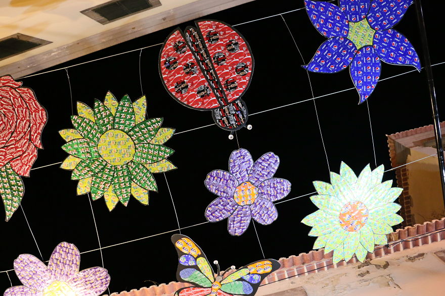 We Collected 25 000 Empty Beverage Cans From Local Bars To Create Street Art We Collected 25 000 Empty Beverage Cans From Local Bars To Create Street Art