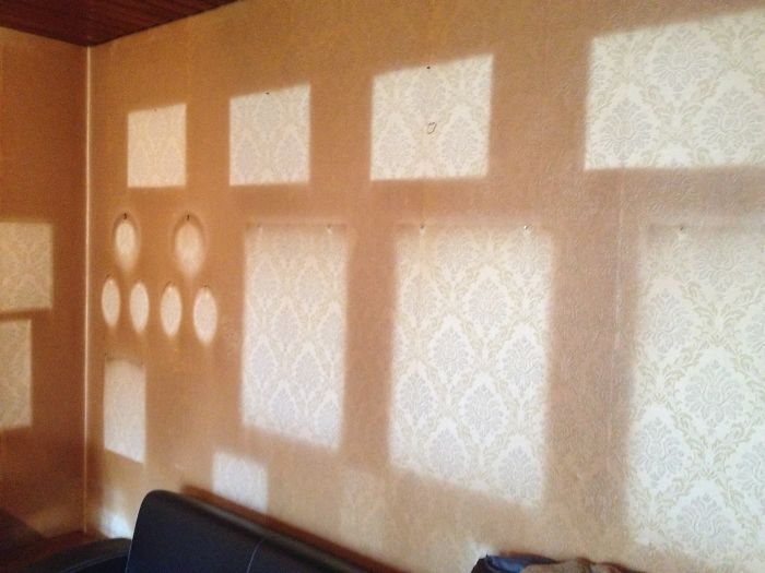 My Dads Living Room After Removing The Pictures. Yes, He Was A Chainsmoker.