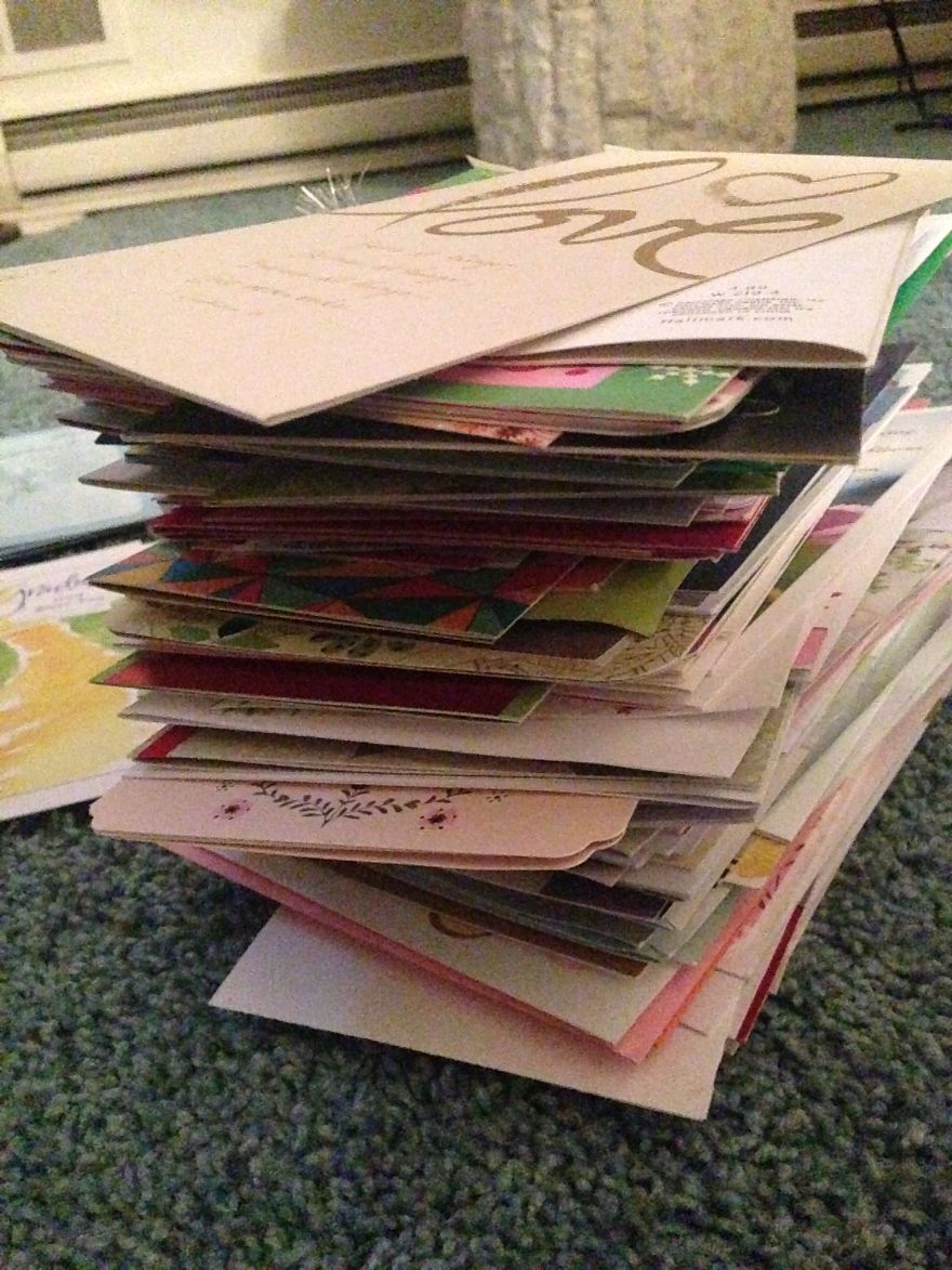 I Cut Up All Our Wedding Cards And Turned Them Into Art For Our Home I Cut Up All Our Wedding Cards And Turned Them Into Art For Our Home