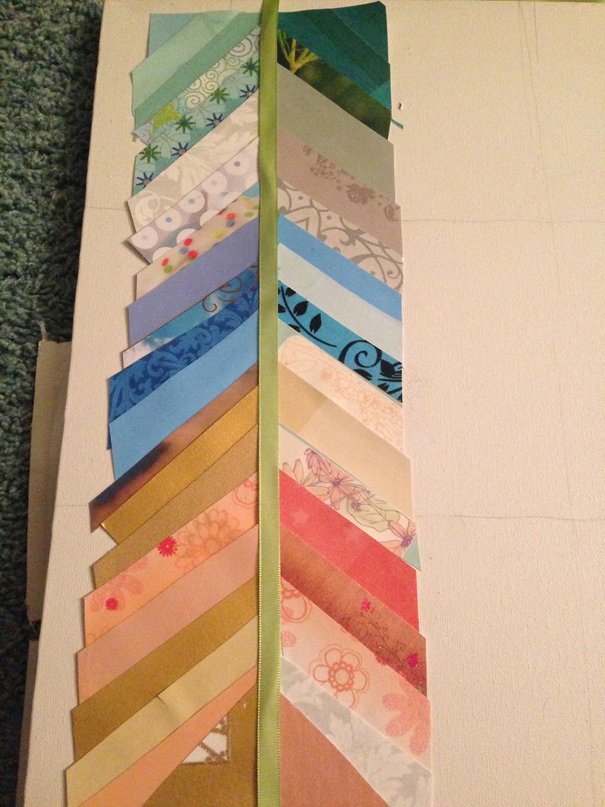 I Cut Up All Our Wedding Cards And Turned Them Into Art For Our Home I Cut Up All Our Wedding Cards And Turned Them Into Art For Our Home