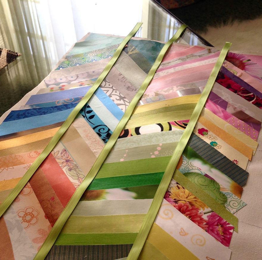 I Cut Up All Our Wedding Cards And Turned Them Into Art For Our Home