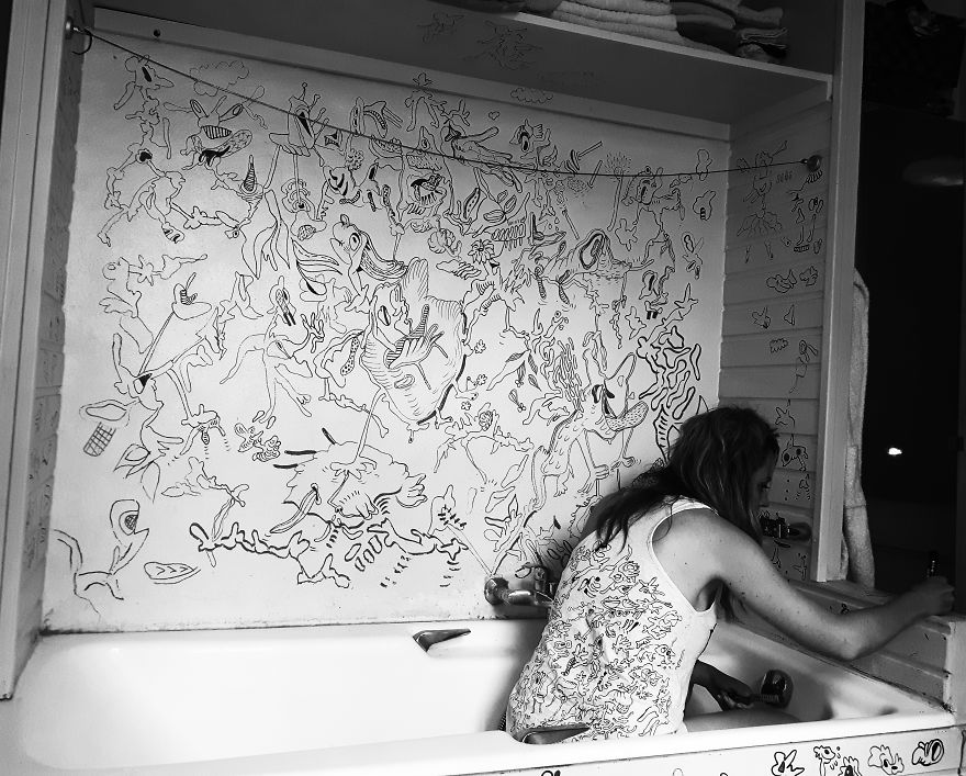 I Turned My Entire House Into A Giant Canvas For My Doodles I Turned My Entire House Into A Giant Canvas For My Doodles
