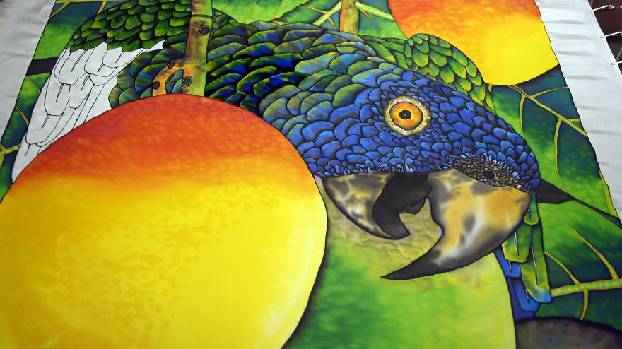 I Created This Painting After Seeing The St. Lucia Amazon Parrot In The Wild. I Tried To Capture A Little Of That Beautiful Moment.