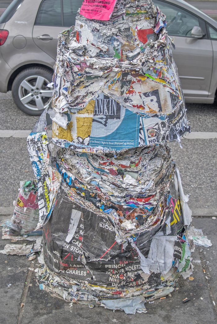 Poster Pile-up On Warschauer Straße, Berlin