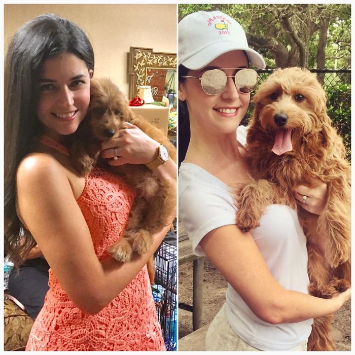 Penelope At 10 Weeks And 10 Months