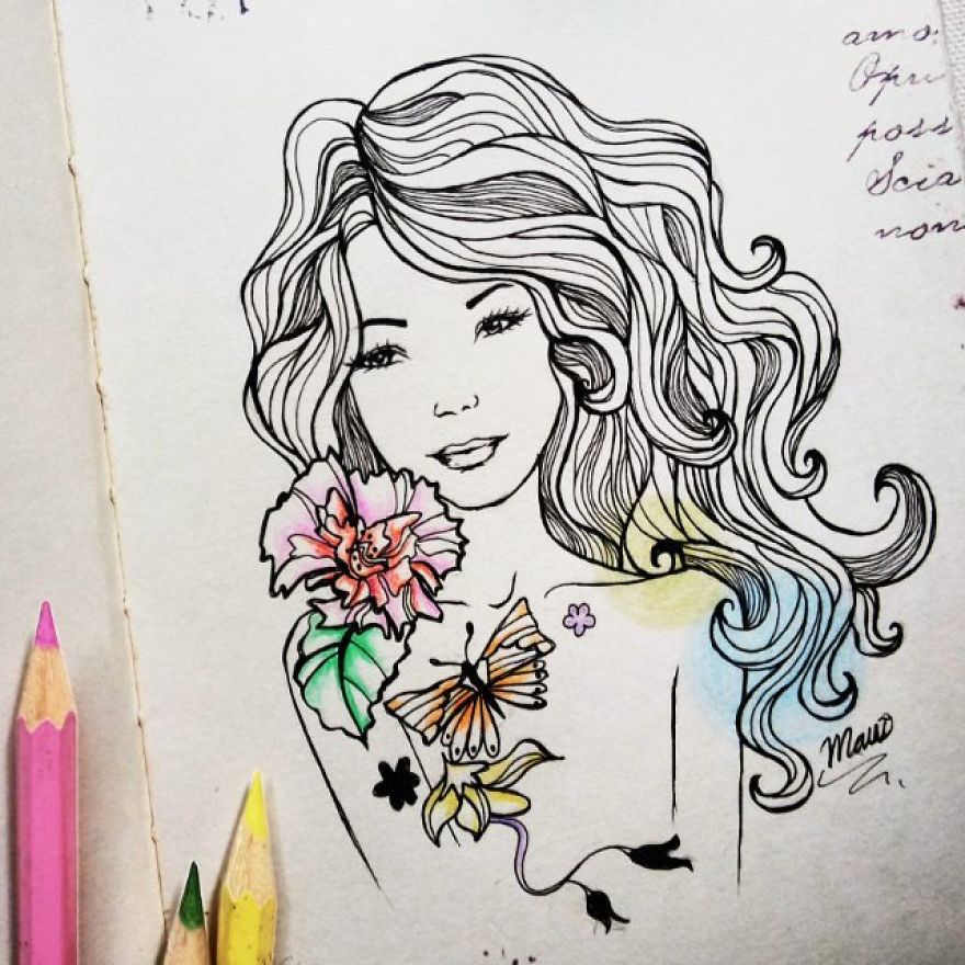 I Make Pencil Drawings Illustrating My Favorite Subject - People