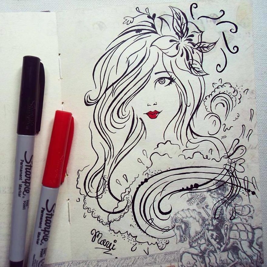 I Make Pencil Drawings Illustrating My Favorite Subject - People