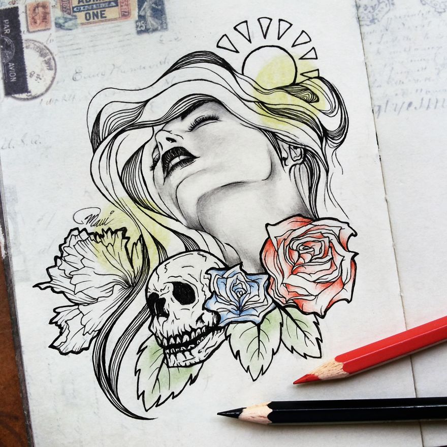 I Make Pencil Drawings Illustrating My Favorite Subject - People