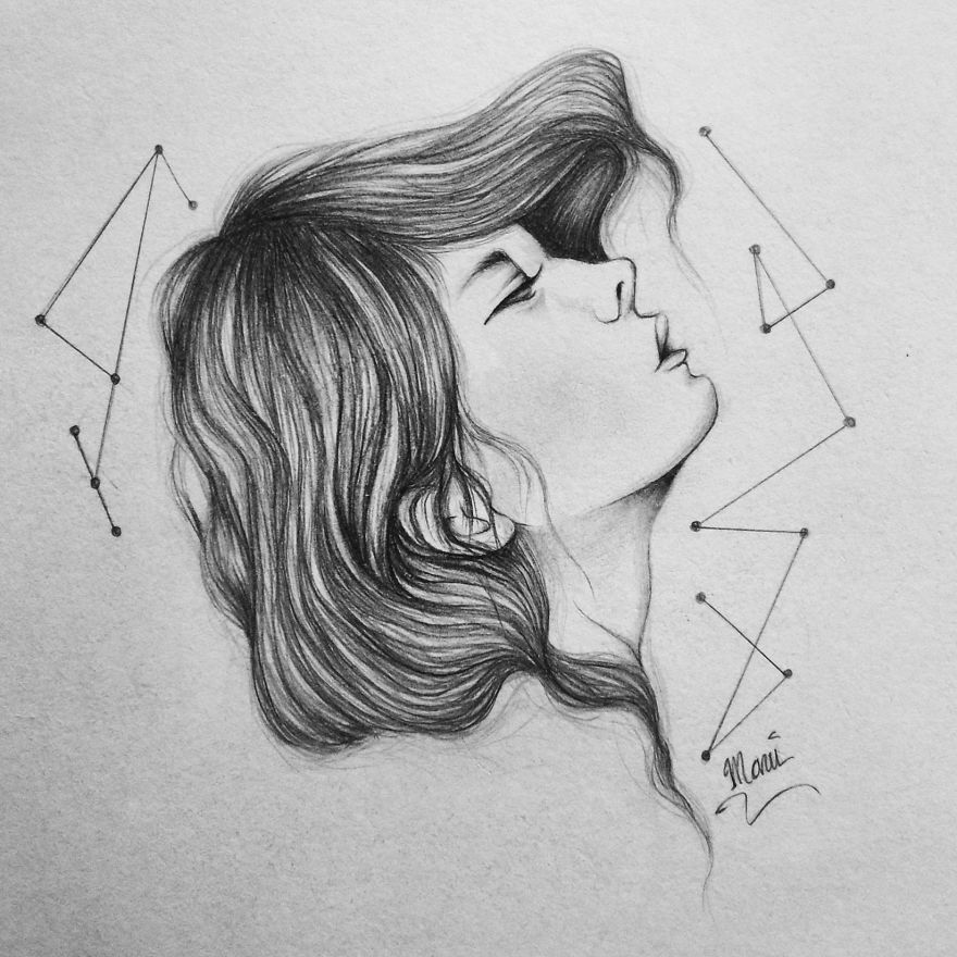 I Make Pencil Drawings Illustrating My Favorite Subject - People