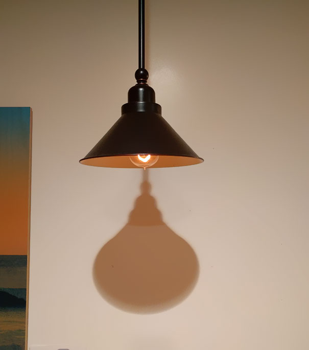 This Light's Shadow Looks Like A Light Bulb