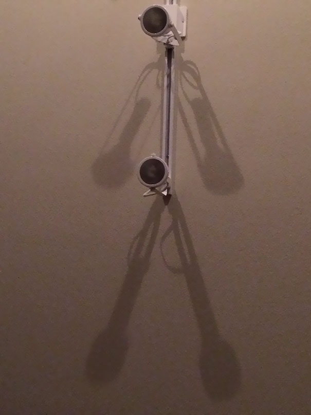 My Bar Lights Cast A Stick Figure Robot Shadow