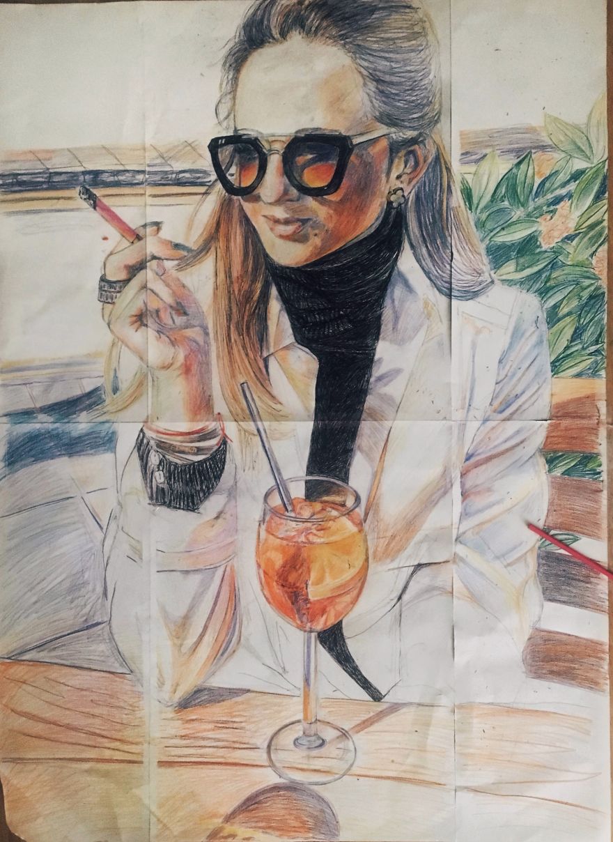 I Draw Beautiful People And Things Around Me With Colour Pencils And Ball Pen I Draw Beautiful People And Things Around Me With Colour Pencils And Ball Pen
