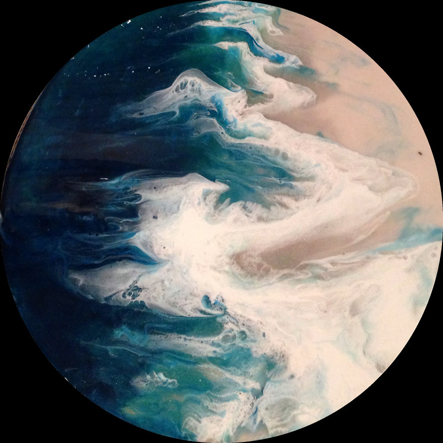 I Use Mineral Crystals And Seashells To Create Abstract Seascapes