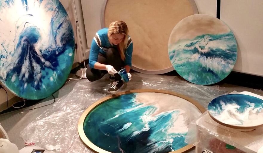 I Use Mineral Crystals And Seashells To Create Abstract Seascapes