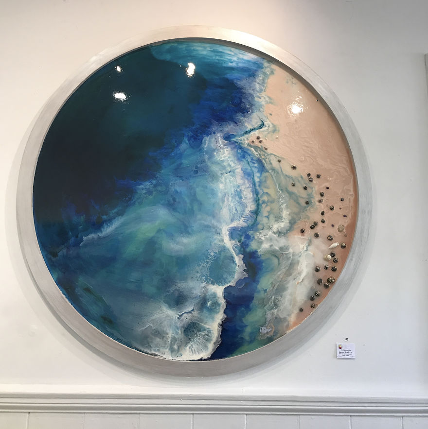I Use Mineral Crystals And Seashells To Create Abstract Seascapes