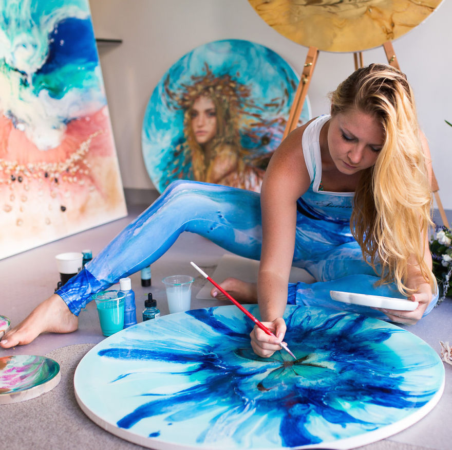 I Use Mineral Crystals And Seashells To Create Abstract Seascapes