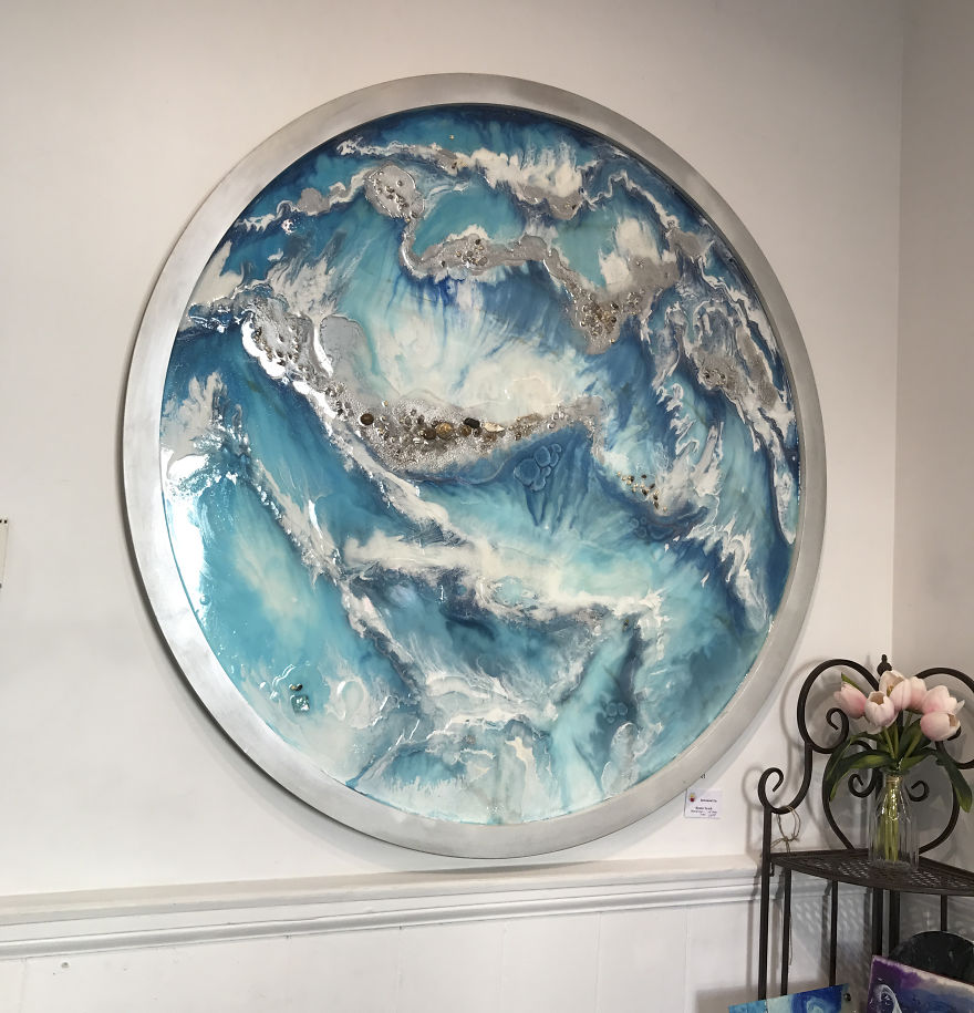 I Use Mineral Crystals And Seashells To Create Abstract Seascapes