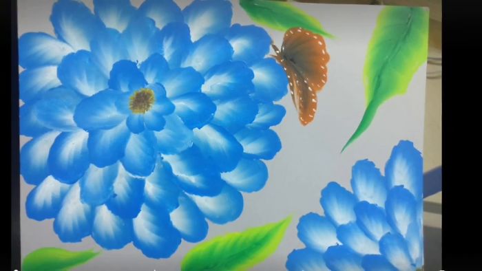 I Have Used Only A Single Flat Paint Brush And Painted The Picture In 15 Min