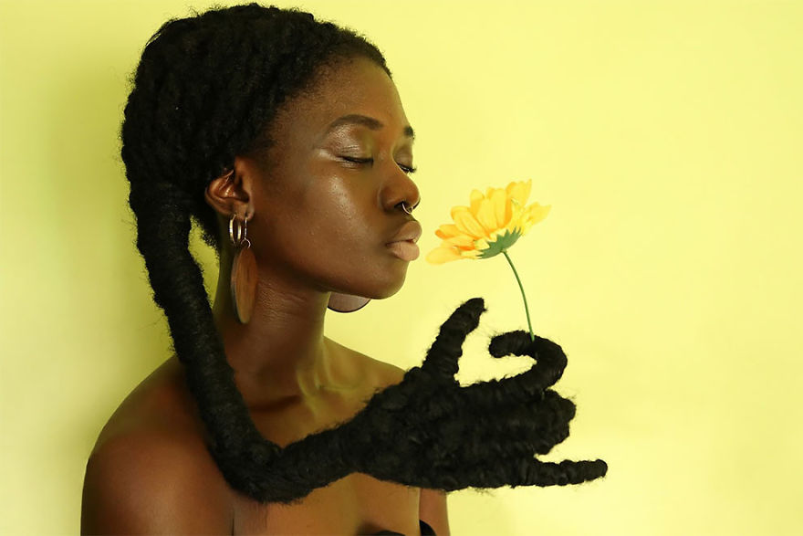 The Ivorian Artist Sculpts Her Hair To Match The Expressions In Her Mind