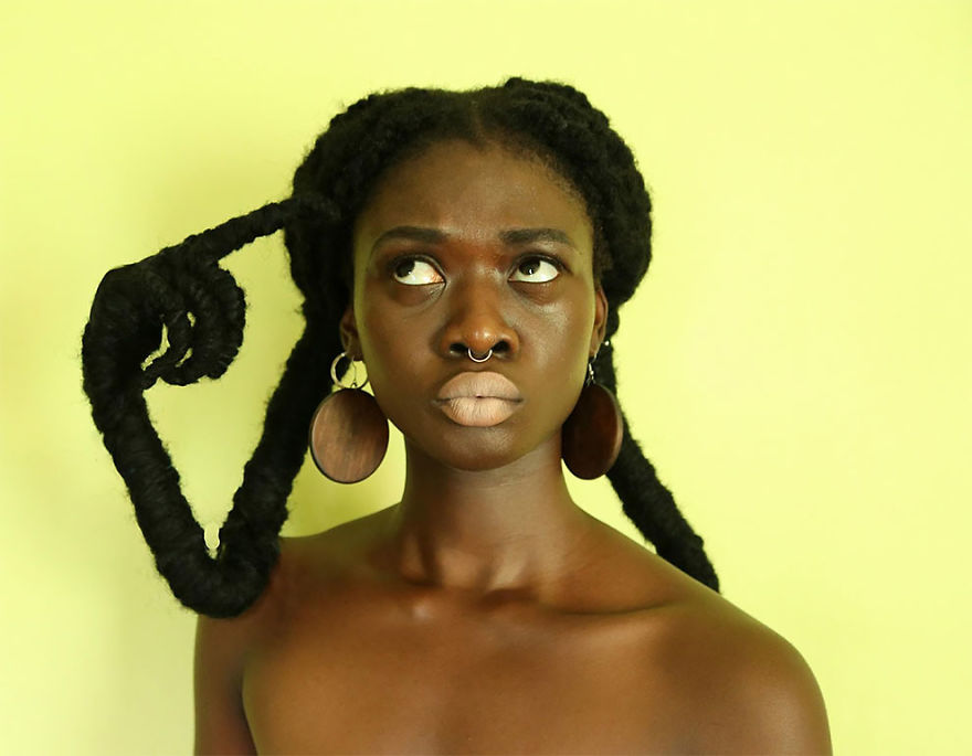 The Ivorian Artist Sculpts Her Hair To Match The Expressions In Her Mind