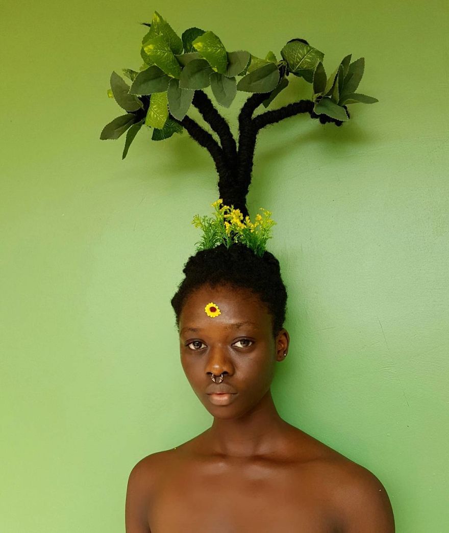 The Ivorian Artist Sculpts Her Hair To Match The Expressions In Her Mind