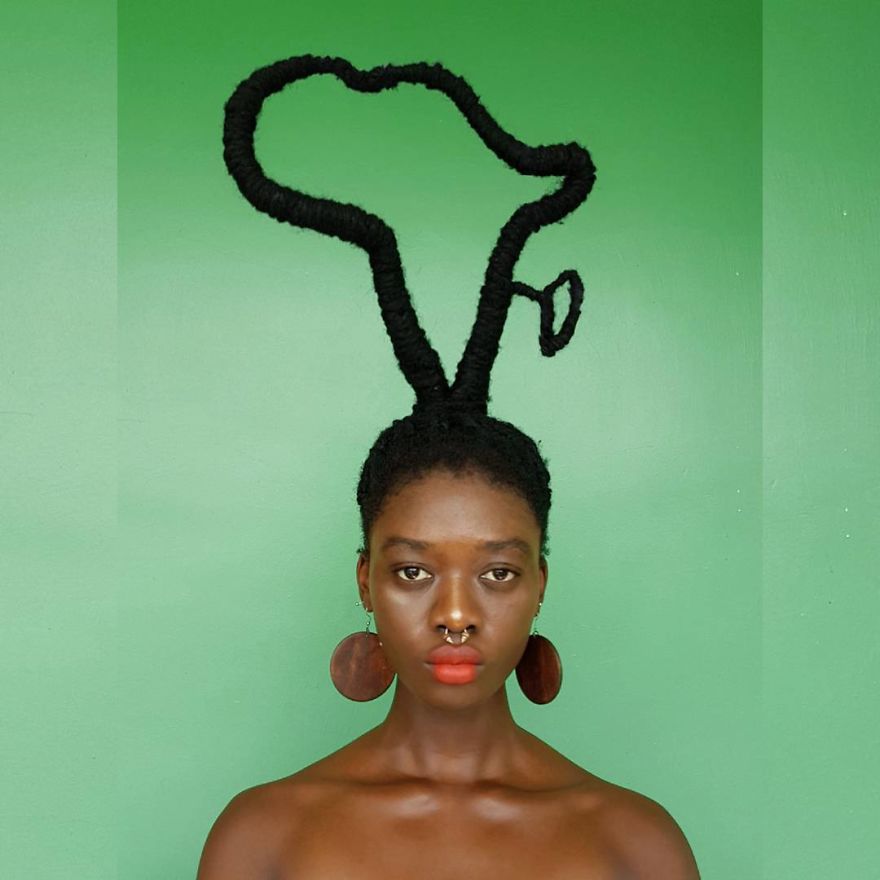 The Ivorian Artist Sculpts Her Hair To Match The Expressions In Her Mind