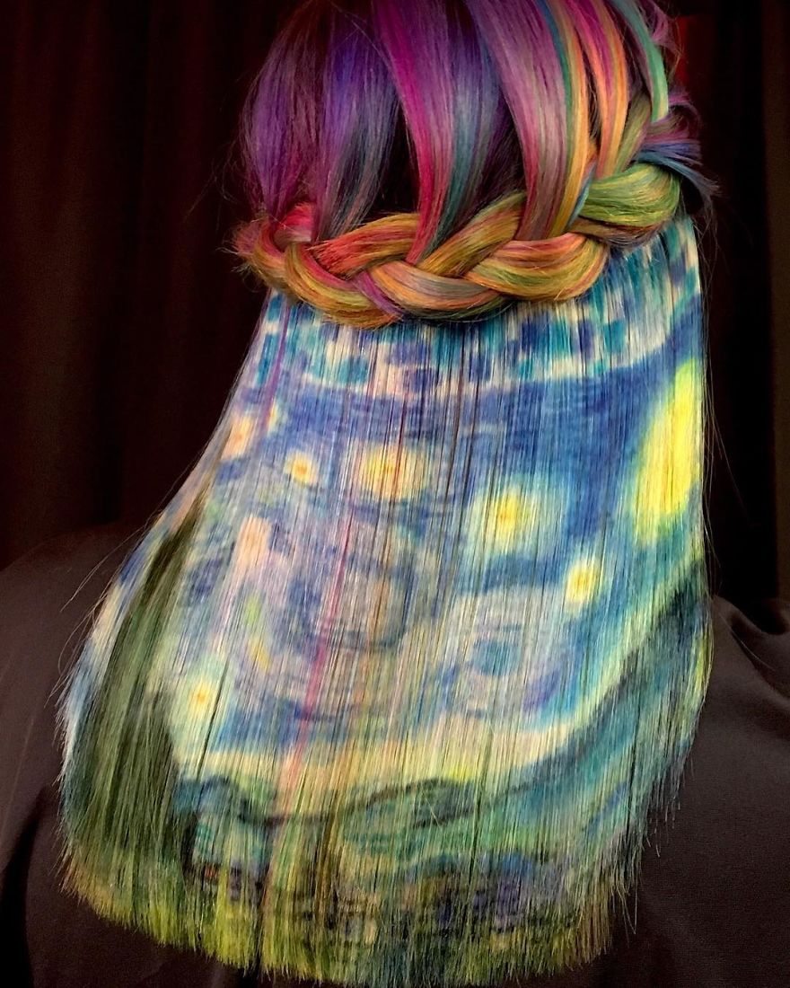 This Woman Recreated Van Gogh's 'starry Night' On Hair And I'm Floored This Woman Recreated Van Gogh's 'starry Night' On Hair And I'm Floored
