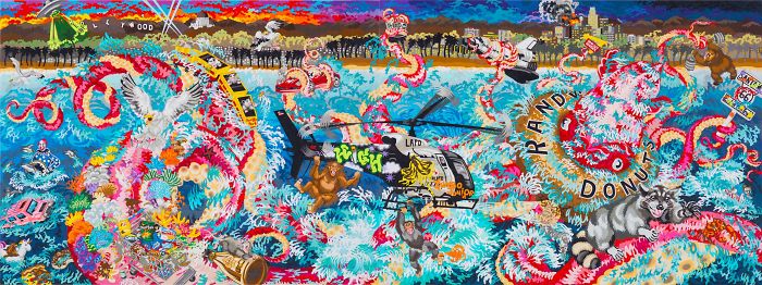 We Made This 3ft X 8ft Giant Squid Collage With Thousands Of Pieces Of Hand Cut Paper!