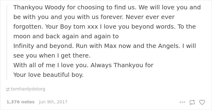 Tom Hardy Posts Emotional Tribute For His Dog Who Just Passed Away, And People Are Drowning In Tears Tom Hardy Posts Emotional Tribute For His Dog Who Just Passed Away, And People Are Drowning In Tears