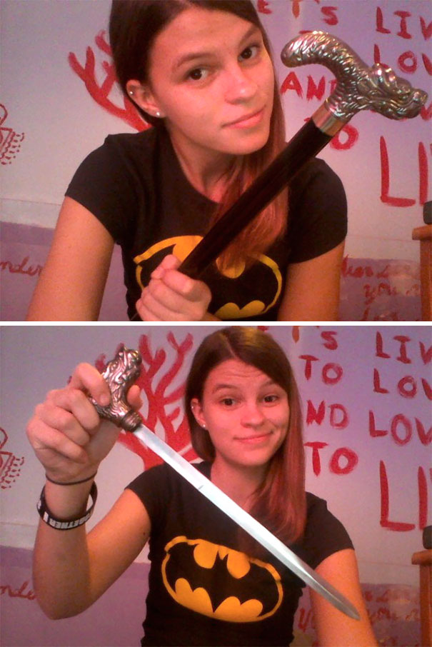 My Mom Bought Me A Cane Off Some Dude At A Flea Market. Little Did She Know...