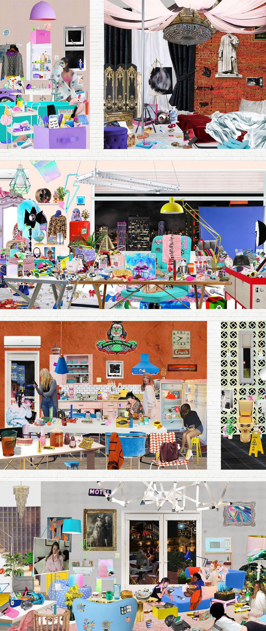 I Spent Two Months Making This 4-story Apartment Collage